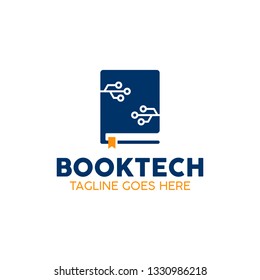 Book Tech Logo Design Template