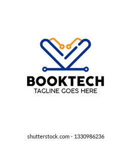 Book Tech Logo Design Template