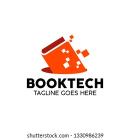 Book Tech Logo Design Template