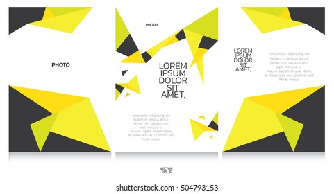 Book template collection.  graphic background. green color tone.