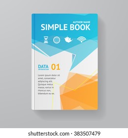 Book Template With Colored Speech Bubbles. Vector illustration 