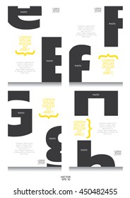 Book template font concept.