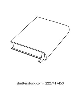 Book Template. Vector illustration. Copy space. Linear, vector, realistic, outline illustration.