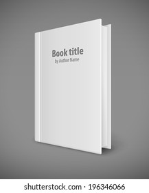 Book template with white cover. Eps10 vector illustration