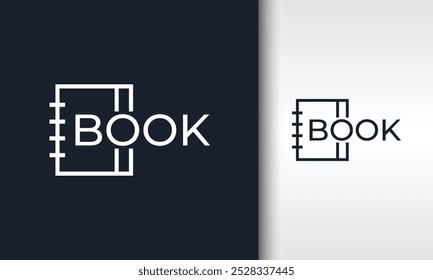 the book text line logo