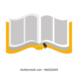 book text open icon vector isolated graphic