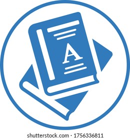 Book, textbook, school books vector icon