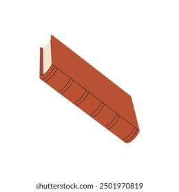 Book, textbook for study. Paper literature for reading, learning. Closed notebook, diary, notepad. Abstract journal, planner, organizer icon. Flat vector illustration isolated on white background