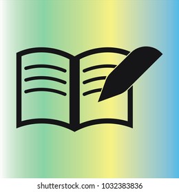 book textbook studying vector icon