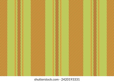 Book textile seamless background, cut out vector fabric vertical. October lines pattern texture stripe in lime and orange color.