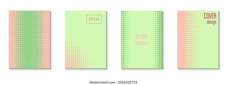 Book Texture Set. Modern Tech With Simple Shapes. Minimalistic Brochure In 2d Frame. Music Flyer. Minimalist Dot Background. Geometric Graphic Cover. Trendy Book Texture