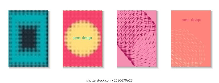 Book Texture Set. Summer Art In Minimal Design. Dynamic Design For Hipster Folder. Music Flyer. Minimalist Party Background. Geometric Dot Template. Trendy Book Texture