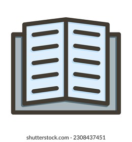 Book Thick Line Filled Colors For Personal And Commercial Use.
