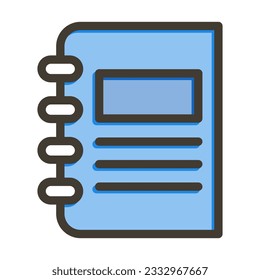 Book Thick Line Filled Colors For Personal And Commercial Use.
