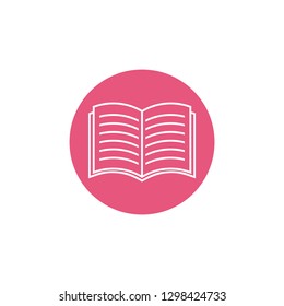 book thin line education logo vector