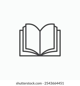 Book thin line vector icon.