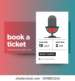 Buchticketbildschirm UX für Mobiltelefone mit Mikrobildfunktion