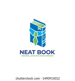 book and tie logo design. can be used as symbols, brand identity, company logo, icons, or others. Color and text can be changed according to your need.