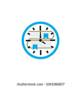 Book Time Logo Icon Design
