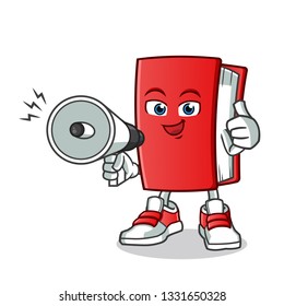 book toa happy mascot vector cartoon illustration