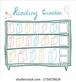 Book tracker for children. Printable list where you can write the books you read