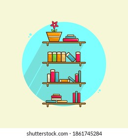 book tracker illustration Premium Vector