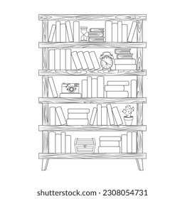 Rastreador de seguimiento de libros, ilustración vectorial