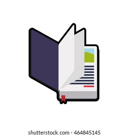 book traditional reading lerning icon. Isolated and flat illustration. Vector graphic