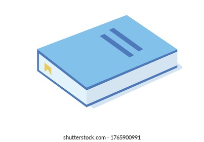 Book for training background. Modern illustration slider site page. Web banner learn from books. The knowledge in the books concept. Vector image of a blue book design.