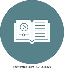 Book, training, video, online icon vector image. Can also be used for online education. Suitable for use on web apps, mobile apps and print media.