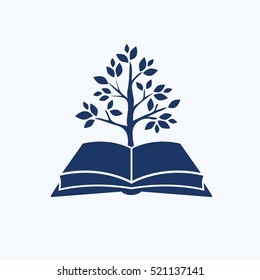 Book and tree design,clean vector