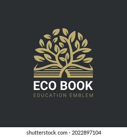 Book tree education logo branding