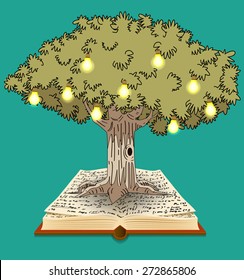 book tree idea vector