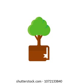 Book Tree Logo Icon Design