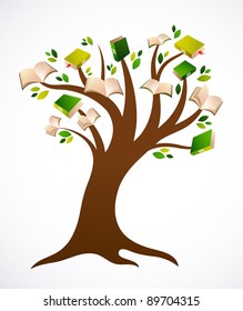 Book Tree Vector Ilustration