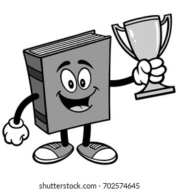 Book with Trophy Illustration
