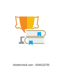 Book Trophy Logo Icon Design