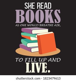 book t-shirt design vector template with Vector illustration