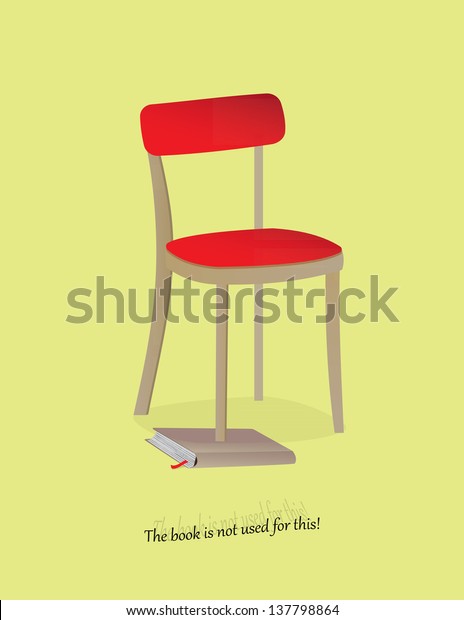 Book Under Chair Legs Stock Vector (Royalty Free) 137798864