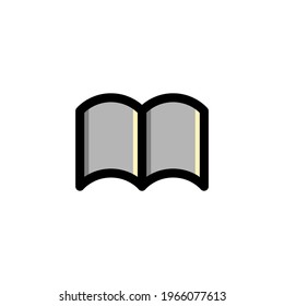 Book User Interface Outline Icon Logo Vector Illustration
