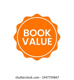 Book value badge icon design vector