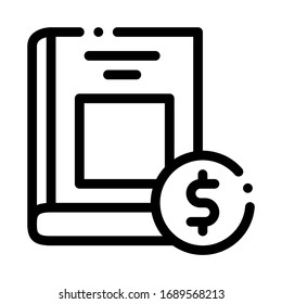 book value icon vector. book value sign. isolated contour symbol illustration