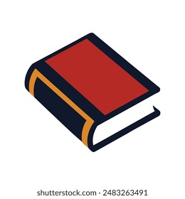 Book vector art color illustration icon logo