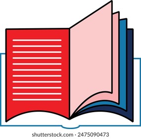 book vector art illustration for graphics designer.