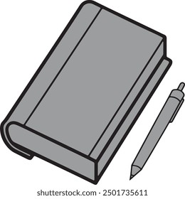 Book Vector art illustration with a white background