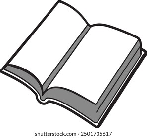 Book Vector art illustration with a white background