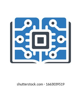 book vector color line icon 