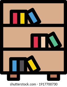 book vector color line icon