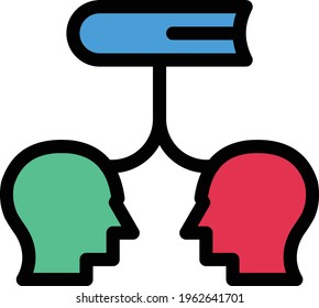 book vector color line icon