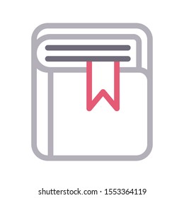 book vector colour line icon